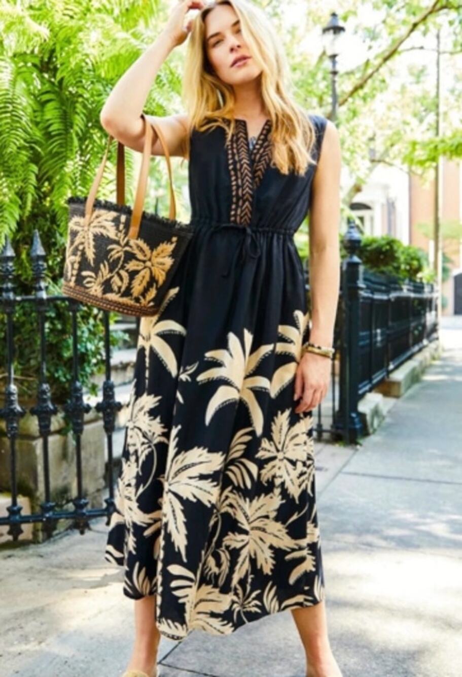 NWT Spartina 449 Keila Dress in Black Sz. XS